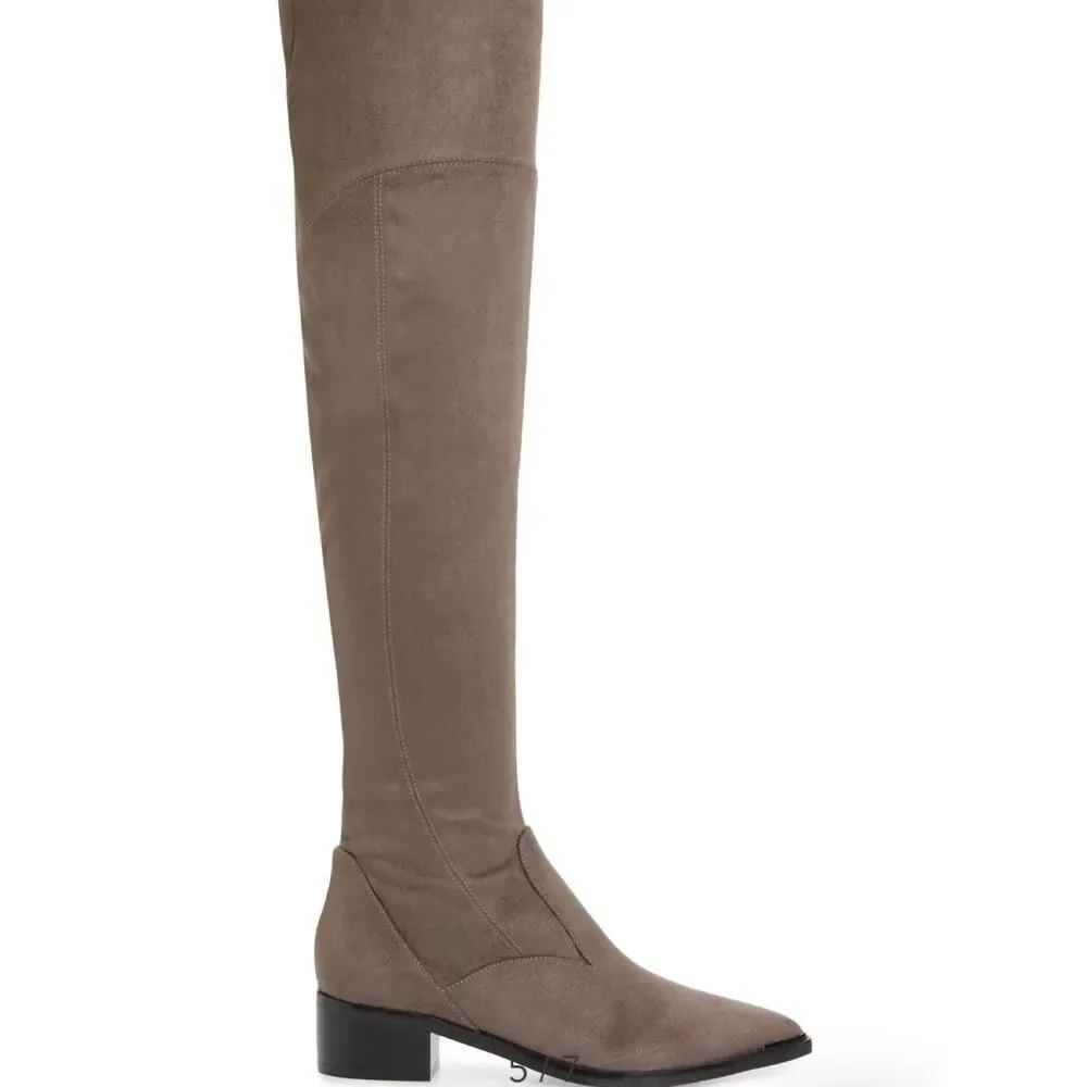 Marc Fisher Grey Suede Over the Knee Boots Size 7.5